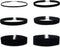 Choker Set 6 PCS Necklace Gothic Choker Velvet Gothic Classical Collars(Black/Claret Red)...