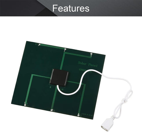 Fielect 6V 3.5W Mini Solar Panel USB Solar Panel Charger Polysilicon Solar Cells Charger for Bicycles,Mobile Phones,Power Bank,Camping Lights, 165...