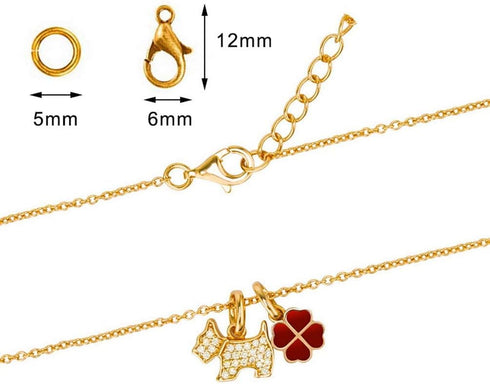 300 pcs Gold Lobster Claw Clasps with Open Jump Rings Set Jewelry Clasps Lobster Claw Clasps for Jewelry Making Findings and Bracelets Stocking St...