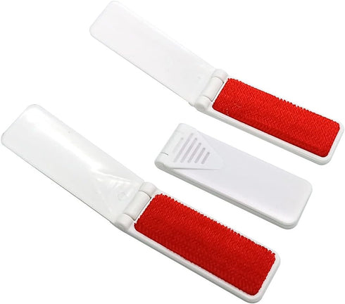 GARASANI 3 Pack Portable and Foldable Plastic Fold Clothing Dust Brush Pet Hair Remover Manual Sofa Bed Dry Cleaning Fabric Fluff Lint Cleaning To...