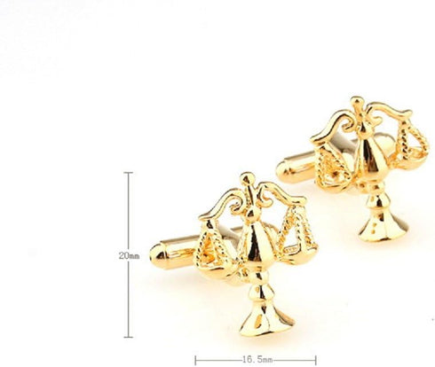 Scales of Justice Attorney Lawyer Judge Pair Cufflinks in Presentation Gift Box & Polishing Cloth...