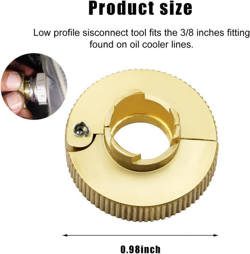 22930 3/8" Low Profile Disconnect Tool, Oil Fuel Line Disconnect Tool Compatible with 3/8 Inch Fitting Found on Oil Cooler Lines for Transmissions...