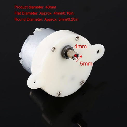 12v DC High Torque Slow Speed Electric Motor Gearbox 3 RPM 4mm Shaft Diameter Micro Slow Down Mute Motor...