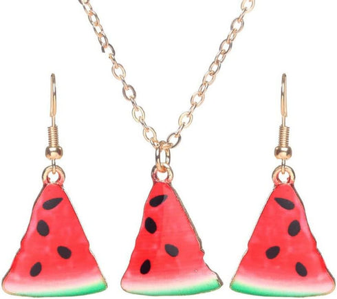 FUTIMELY 4 Pcs Strawberry Jewelry Set Red Strawberry Necklace, Strawberry Earrings, Strawberry Ring, Strawberry Bracelet Cute Food Fruit Charm Jew...