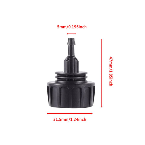 Inner 3/4 inch to Single 1/4 Pipe Joint with Four Black Strainer 6-Point Washers?Garden Irrigation System Used in Gardens,Lawns...