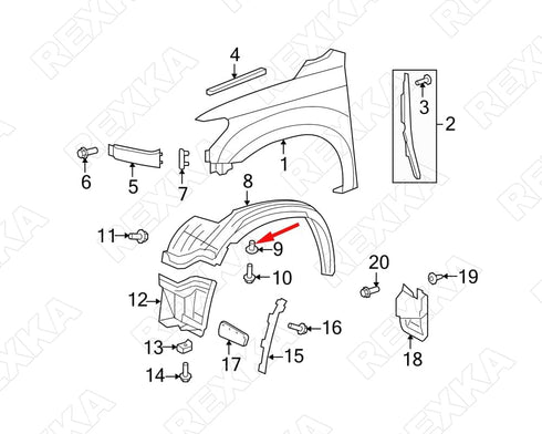 Rexka 30pcs Fender Liner Screw Grommet Compatible with Toyota Lexus 90189-06236 Highlander Prius Tundra LC500 RC200t RC300 RC350...