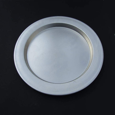 Kunefe Plate - Kunafa plate large 4-8 servings set of 2 silver color aluminum pans tray kataifi kunafeh knafeh cooking and serving plates for shre...