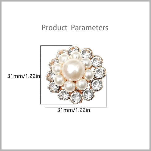 Vintage CZ Flower Pearl Statement Ring for Women Girls Gold Plated Adjustable Expandable Cubic Zirconia Imitation Pearls Open Wrap Promise Engagem...