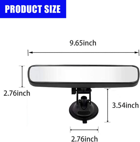 1 PC Rear View Mirror with Suction Cup, HD Car Rear View Mirror, ABS Adjustable Anti-glare Rear View Mirror for Most Cars SUVs Trucks Interior Mir...