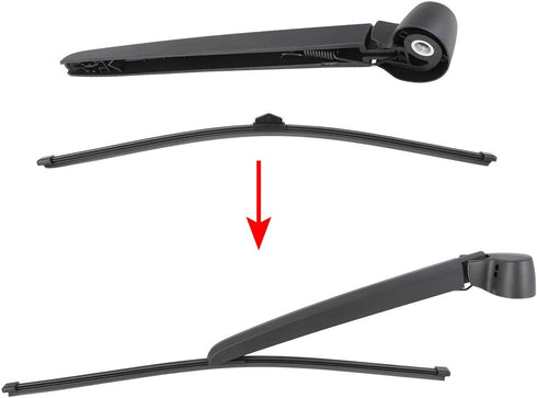 X AUTOHAUX Rear Windshield Wiper Blade Arm Set for Audi A4 Avant 2010-2016 - 400mm 16inch...