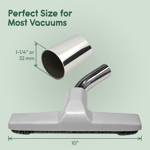 Upgraded Vacuum Floor Brush for Eureka & Universal Vacuum Cleaners with 1 ¼ inch (1.25'') (32mm) Inner Diameter with Horse Hair Soft Bristles 10” ...