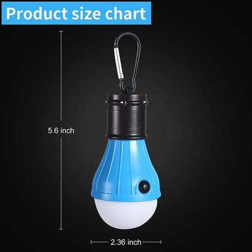 LED Camping Tent Lantern, Portable Outdoor Waterproof Emergency Light Bulb, Battery Powered with Clip Hook, Super Bright, for Hiking, Party?Campin...