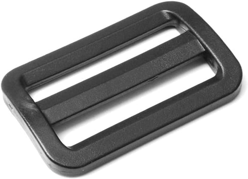CooBigo 12 Pack Plastic Buckles for Straps 1-1/2 Inch Tri-Glide Slide, Plastic Slide Clip Heavy Duty Adjustable Webbing Tri-glides Slider Buckle f...