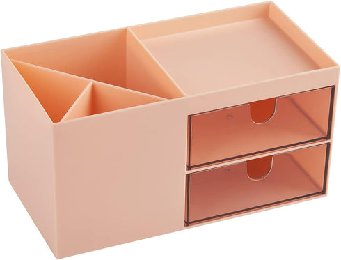 LETURE Office Desk Organizer with drawer, Office Supplies and Desk Accessories, Business Card/Pen/Pencil/Mobile Phone/Stationery Holder Storage Bo...