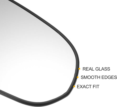 X AUTOHAUX Car Rearview Right Passenger Side Mirror Glass Replacement W/Backing Plate Heated White Glass for Honda Odyssey 2006-2008...