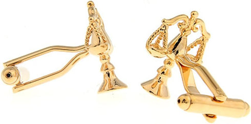 Libra Judge Lawyer Scales of Justice Cufflinks (Gold)...