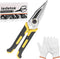 Stainless Steel Industrial Scissors, Utility Scissors Heavy Duty with Non-Slip Comfortable Handle & Safety Lock, Ultra Sharp Stainless Steel Sciss...