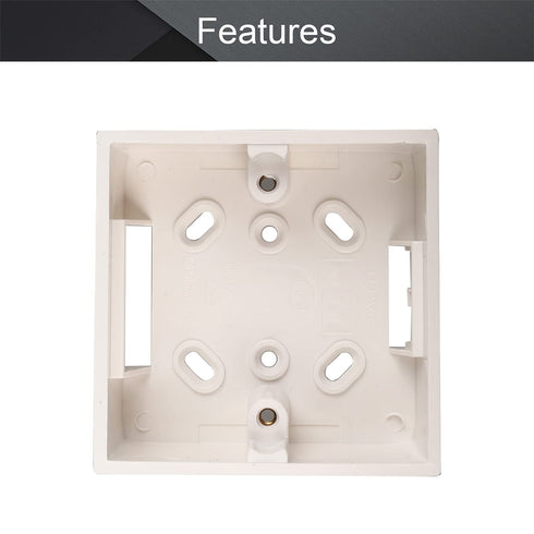 Fielect 86 Type Universal Switch Socket Wire Slot Box Surface Mount Wall Switch Socket Box Switch Protection Box Plastic White 1pcs...