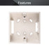 Fielect 86 Type Universal Switch Socket Wire Slot Box Surface Mount Wall Switch Socket Box Switch Protection Box Plastic White 1pcs...