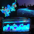 Oubest Fish Tank Rocks Glow Blue/Glow in The Dark Pebbles for Garden/Fish Tank/Aquarium/Plant Pots/Bonsai Walkway/Driveway 100pcs...