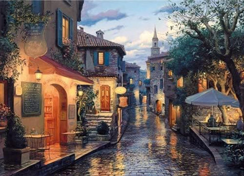 Boho Town Cross Stitch Stamped Kits Full Range of Embroidery Starter Kits for Beginners DIY Kit - European Street at Dusk (16 x 20 inches or 40 x ...