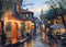 Boho Town Cross Stitch Stamped Kits Full Range of Embroidery Starter Kits for Beginners DIY Kit - European Street at Dusk (16 x 20 inches or 40 x ...
