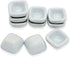 ½" Inch Wide White Square Ceramic Bowls Set Of 10 Pieces Tiny Tableware - Miniature Tray Plate Crockery Cutlery Kitchen Utensil Hand Made Painted ...