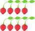 8PC Silicone Tea Strainers for Loose Tea, Cute Strawberry Shape Tea Infuser Set, Tea Ball Strainer Tea Filters for Loosing Leaf, Gripping Ice Cube...