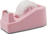 Desktop Tape Dispenser Heavy Duty Desk Accessories Floral Office Tape Dispensers, Weighted Non-Skid Base, Macaron Pink...