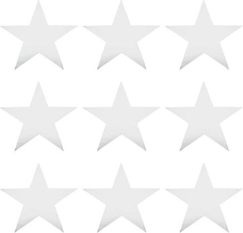 MECCANIXITY Star Cutouts Paper Five Star Confetti Cutouts for Birthday Party Classroom Wedding Bulletin Board Wall Decorations 5.9 Inches,(Silver)...