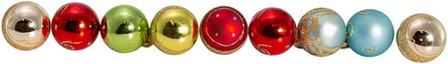 Kurt Adler C1899 Petite Treasures Multi Color Ball Christmas Ornament, Set Of 9...