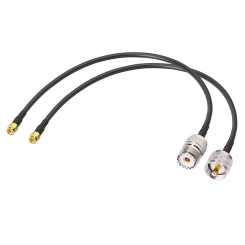 BINGFU SMA Male to UHF SO239 Female & PL259 Male RG58 Coaxial Jumper Cable 12 inch 30cm (2-Pack) for Portable VNA Vector Network Analyzer Antenna ...