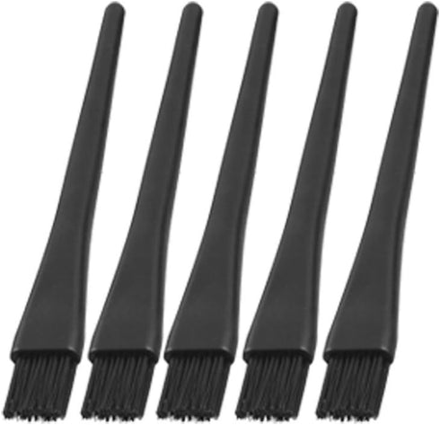 1.5 x 0.5cm Black Plastic Round Handle Anti Static ESD Brush 5 Pcs...