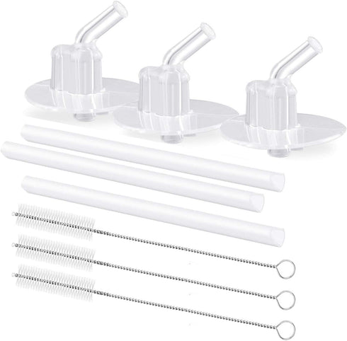 Marbe Replacement Straws for Thermos Funtainer 12 Ounce Bottle, 3 Pieces Straw Cleaning Brushes Safe to Use for Adult and Children stainless-steel...