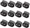 50PCS Professional DIY Rotundity Black Plastic Toggle Spring Stop Double Hole String Cord Locks Bulk Luggage Lanyard Stopper Sliding Fastener Butt...