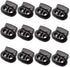 50PCS Professional DIY Rotundity Black Plastic Toggle Spring Stop Double Hole String Cord Locks Bulk Luggage Lanyard Stopper Sliding Fastener Butt...