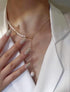 Pearl Choker Necklace 18K Gold Pearl Pendant Chain (Y Shape choker)...