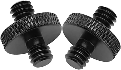 4PCS 1/4" Male to 1/4" Male Threaded Tripod Screw Adapter, Aluminum Alloy Standard Camera Cage Mounting Thread Converter, Double Head Stud for Mon...