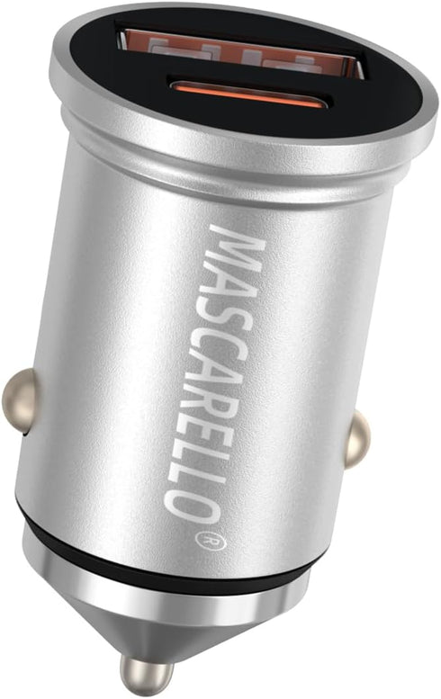 Mini Car Charger 40W USB C Fast Charging Adapter Compatible iPhone, Type C Car Charger with Cigarette Lighter Plug, Automobile Chargers for Cell P...