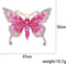 Pink Butterfly Brooches and Pins Crystal Butterfly Insect Safty Pin Dress Coat Suit Decor...