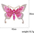 Pink Butterfly Brooches and Pins Crystal Butterfly Insect Safty Pin Dress Coat Suit Decor...