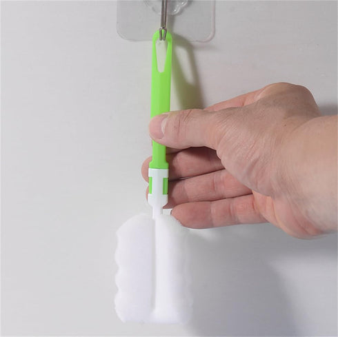 3PCS Bottle Brush,Bottle Washer Set Long Sponge Bottle Cleaning Brushes Baby Bottle Cleaner Brush, Nipple Brush, Blue, Green, Pink...