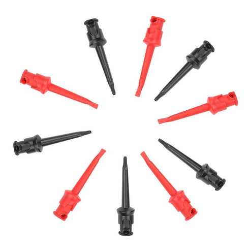 Hook Clip, 10pcs P5002 Hook Multimeter Test Hook Grabbers for Digital Multimeter/SMD IC D20 Cable Welding(Black&Red)...