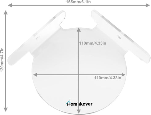 Acrylic Mini Circular Corner Shelf Mount for Security Cameras, Baby Monitors, Speakers, Plants & More, Universal Cam Holder, Easy to Install, Scre...