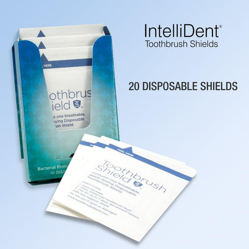 Toothbrush Shields - Toothbrush Head Cover Caps - Breathable, Quick-Drying & Disposable - Perfect for Travel, Home & Office Use - 20 Count (Pack o...