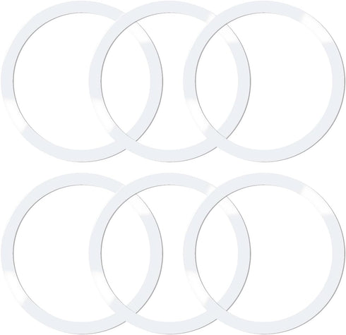 6 Pcs Universal Metal Rings Sticker Compatible for Magsafe Magnetic Wireless Charger iPhone 15 14 13 12 Pro Mini Max Galaxy, Ultra-Thin Car Charge...