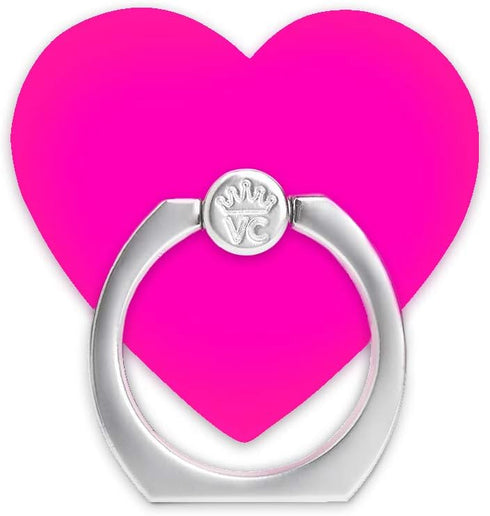 Velvet Caviar Cell Phone Ring Holder - Finger Ring & Stand - Improves Phone Grip Compatible with iPhone, Galaxy and Most Smartphones (Neon Pink He...