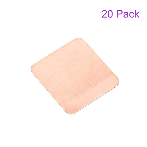 DMiotech 20 Pack 15 x 15 x 0.1mm Copper Pad Thermal Kit IC Chips Heatsink Cooler Shim for Cooling PC Laptop...