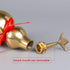 BRABUD Chinese Feng Shui Alloy Gourd Statue Gold Wu Lou Figurine Good Luck Wealth Peaceful Home Decoration Collectible (6.3'') ZD081...