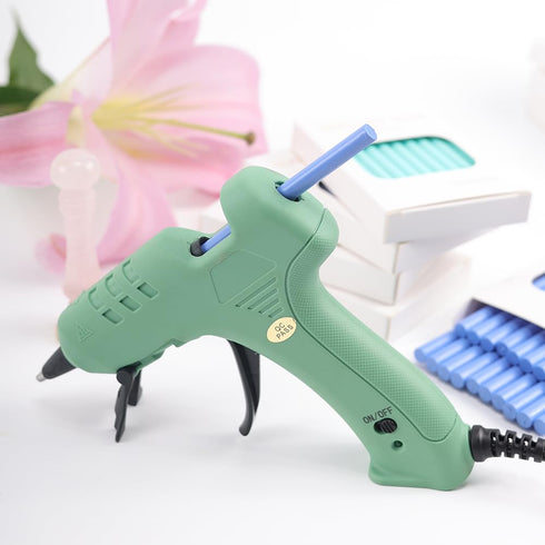 Green Sealing Wax Sticks add Glue Wax Gun, Hot Melting Glue Gun for Mini Size Green Wax Seal Sticks Low Tempreture Great Tool for DIY Wax Seals Wx...